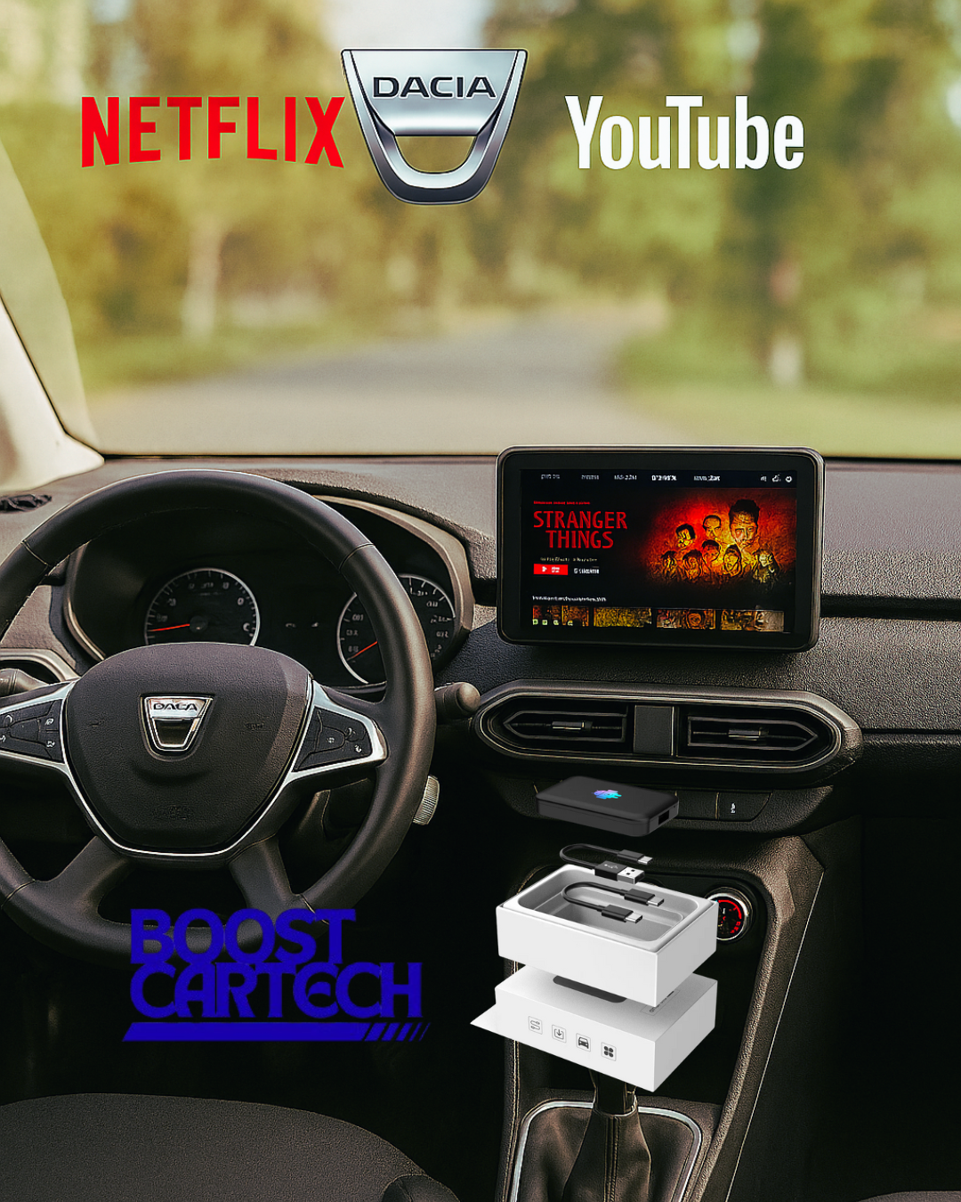Youtube & Netflix AI-Box für Dacia